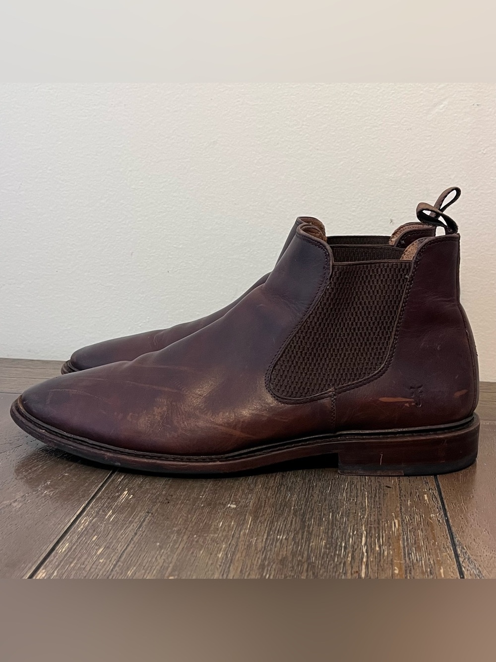 Frye Distressed Brown Leather Chelsea Boots Mens 10 D